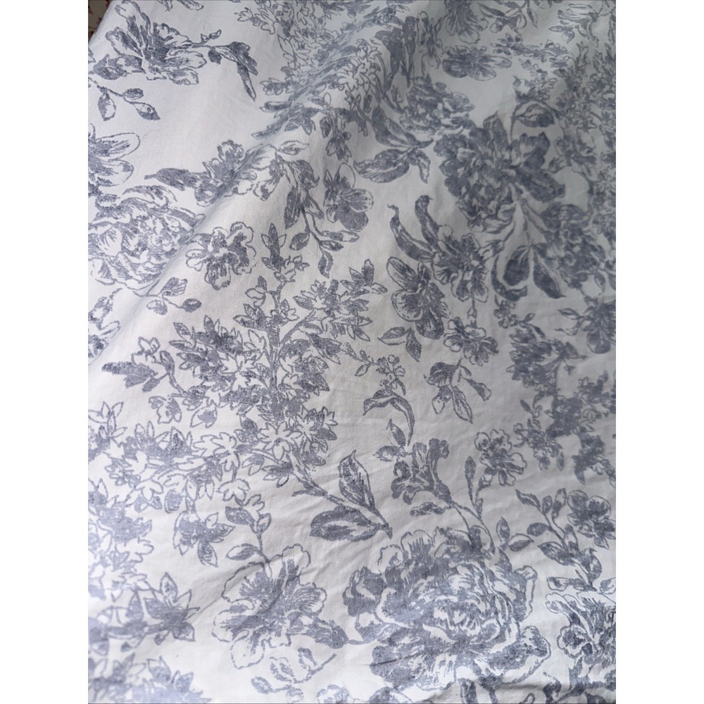 Rachel Ashwell Shabby Chic Queen Duvet Cover Periwinkle Blue Floral Cotton Bed